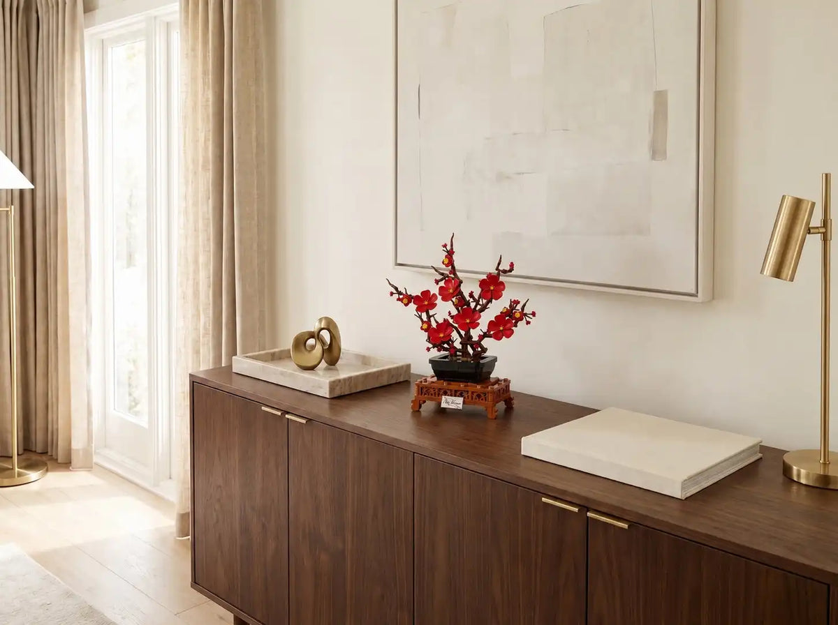 The Plum Reverie displayed in a living room or entryway, scene 3