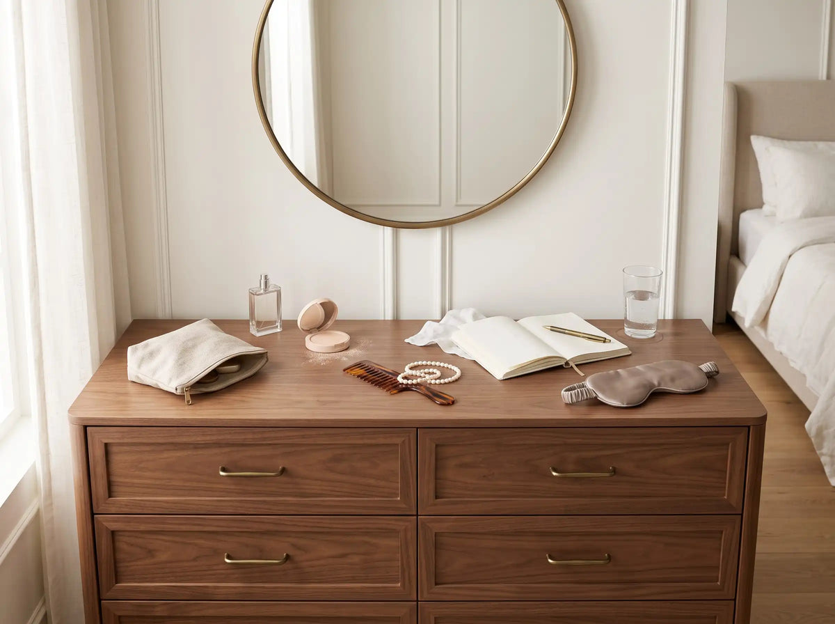 Bedroom Dresser before adding The Serene Lotus, scene 3