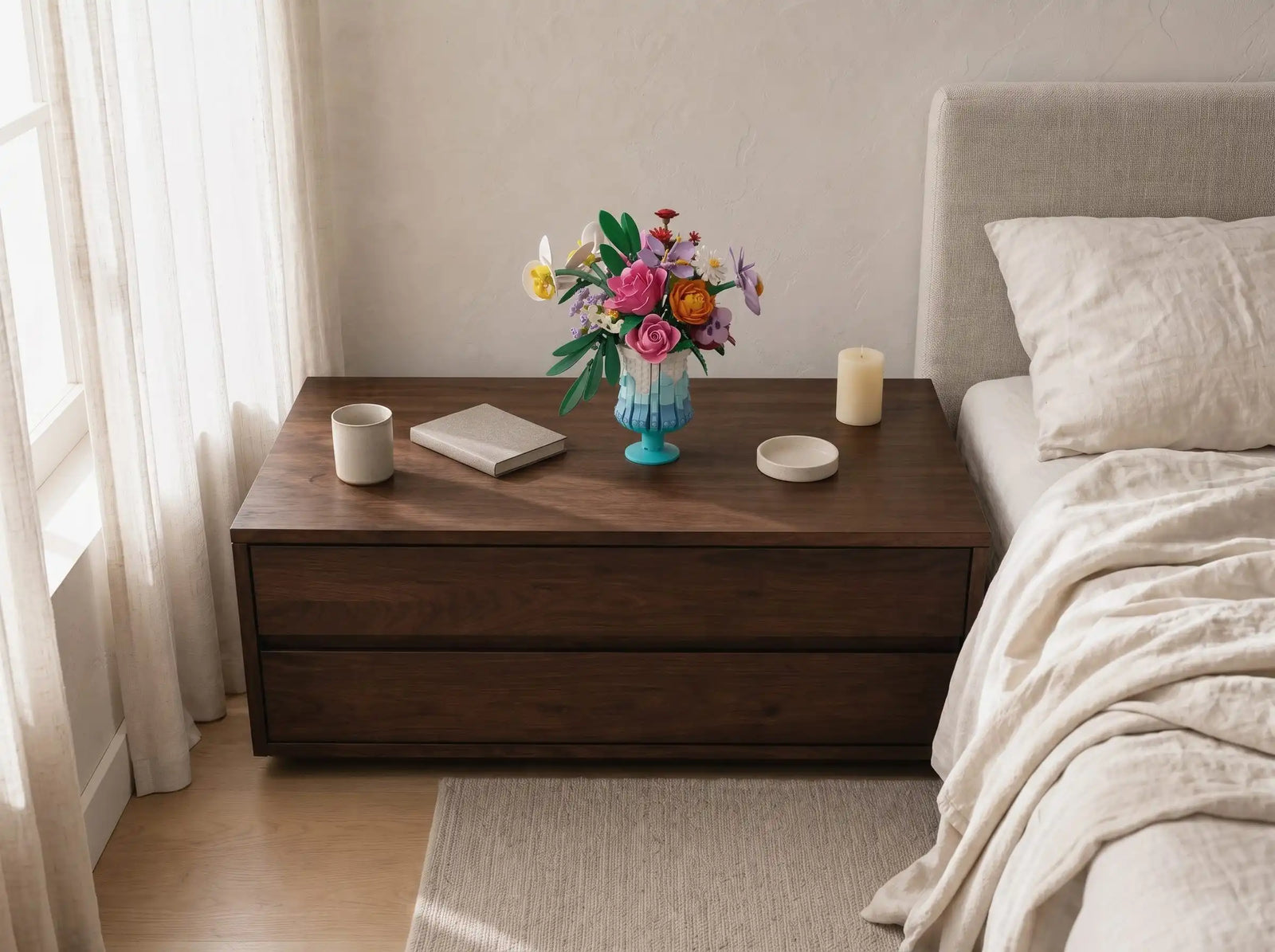 The Celeste displayed on a bedroom dresser, scene 3
