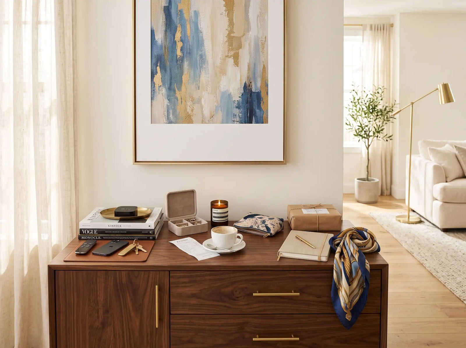 Living room or entryway before adding The Orchid Muse, scene 1