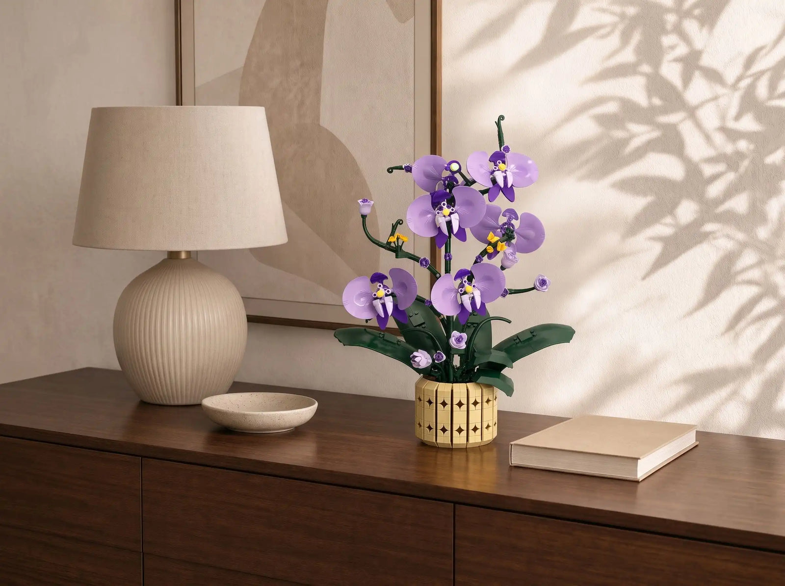 The Orchid Muse displayed in a living room or entryway, scene 4