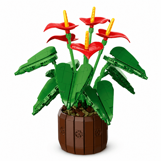 The Amara Red Anthurium Floral Art