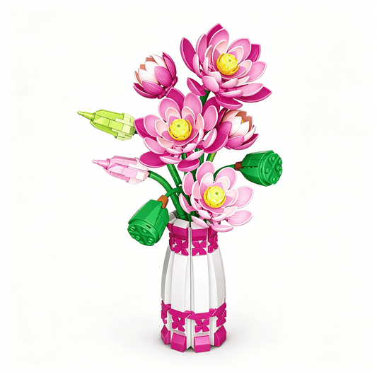 The Serene Lotus Lotus Floral Art in a Sculptural Vase - MMT-FL002